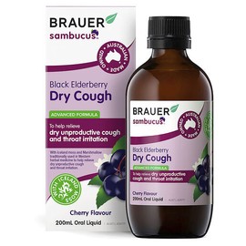 Brauer Eldeberry Dry Cough Liquid Cherry Flavour 200ml