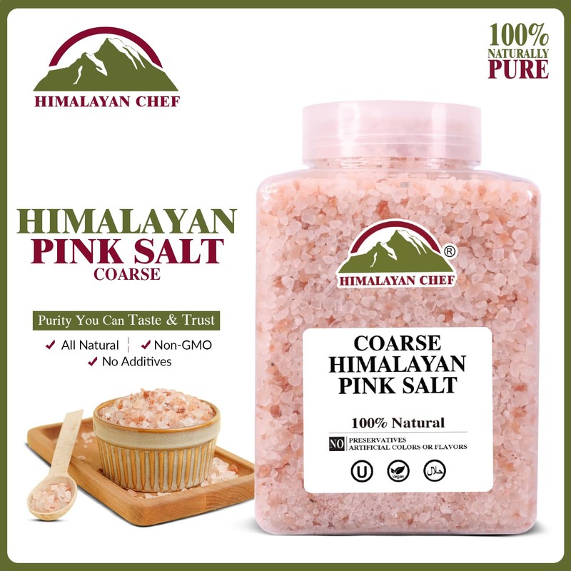Himalayan Chef Pink Himalayan Salt Coarse Grain, 5 lbs Plastic