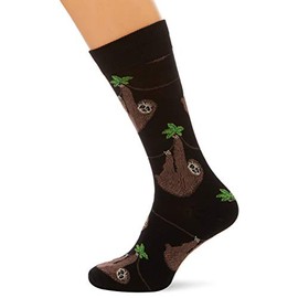 Socksmith Men's Sloth Crew Socks in Black