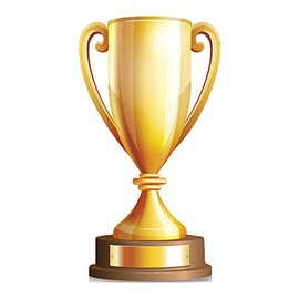 SC878 Large Champions Trophy Cardboard Cutout Standup