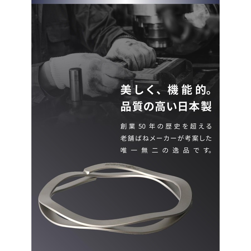 Waveclips Money Clip, Made in Japan, Industrial Spring Supporting State-of-the-Art