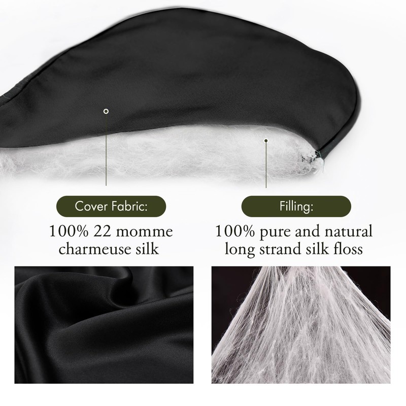 LILYSILK Silk Sleep Mask 100% Pure Silk Blindfold Natural Silk