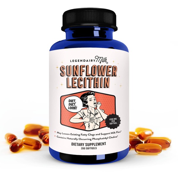 Legendairy Milk Sunflower Lecithin 1200mg, Lactation Support, Sunflower Lecithin Supplement