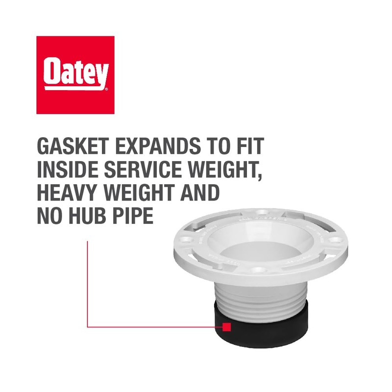 Oatey 4 in. Cast Iron Twist-N-Set closet flange