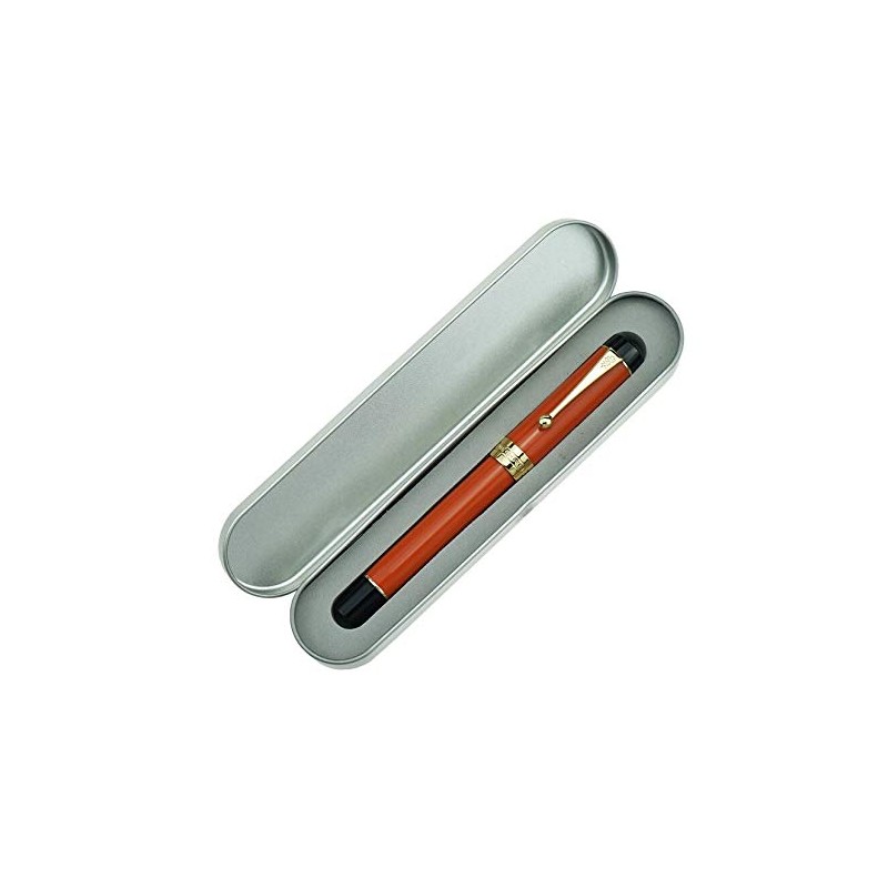 (Jinhao) Jinhao 100 Classic Fountain Pen Bent Nib, Orange Red