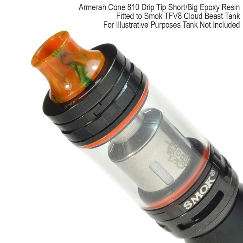 Armerah Cone 810 Drip Tip eCig Mouthpiece Short/Big Epoxy Resin