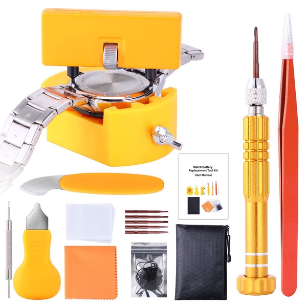 Watch Battery Replacement Tool Kit, Ohuhu Upgraded Watch Repair Kit