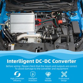 DC-DC 96V 84V 72V 60V 48V 36V to 12V 30A 360W Step Down Converter Voltage Reducer Regulator with Fuse for Golf Carts, Headlights, Taillights, Solar Panels and Radios