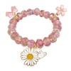 WishOne Bunny Bracelet for Women, Crystal Flowers Beaded Charm Bracelets