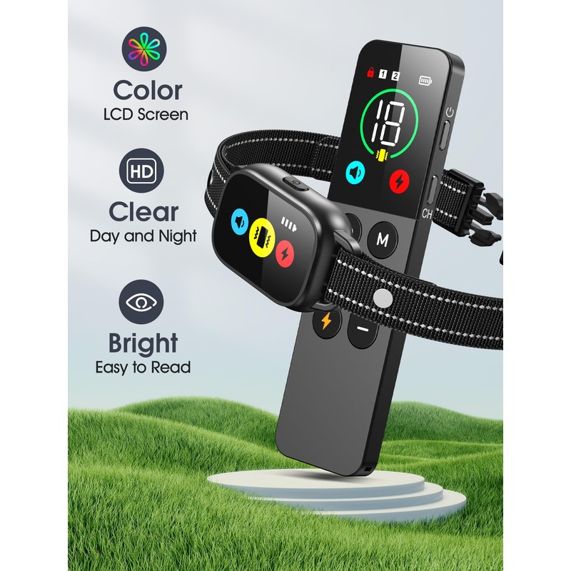 Dog Training Collar with Remote, Smart Dog Shock Collar with