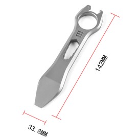 Hamans Titanium EDC Pry Bar Multi Tool Bottle Opener Nail Puller Crowbar Wrench Screwdriver Compact Size EDC Multi Tool