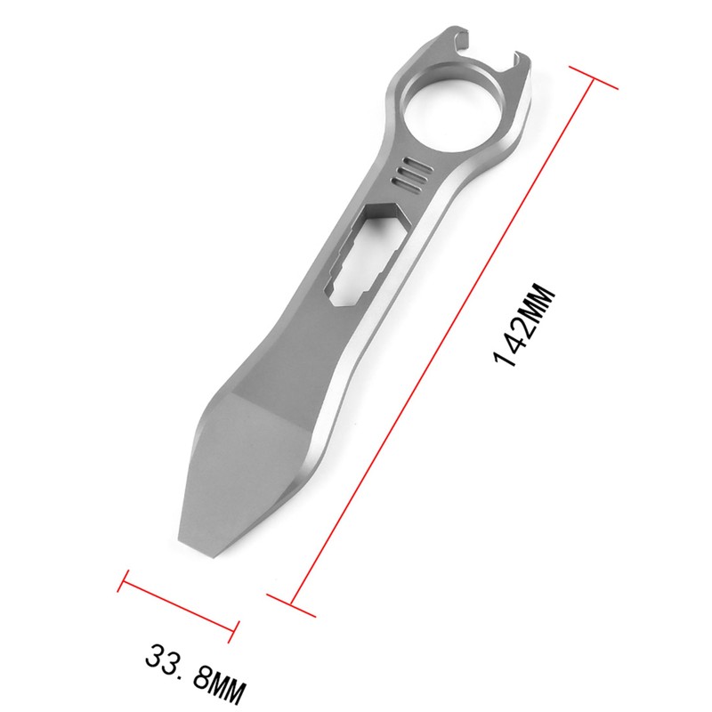 Hamans Titanium EDC Pry Bar Multi Tool Bottle Opener Nail