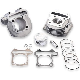 GY6 180cc Cylinder Head Kit Assy 61mm Big Bore with 69mm Valves for 152QMI 157QMJ Scooter Moped ATV Go Kart Quad