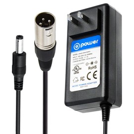 T POWER Battery Charger for Encarefor Range 24Mile XFGW30-107 12AH Battery 12X-SS 12XDY 12X-DS 12XSY 20'' Seat Folding 500W Electric Wheelchair Class 2 Power Supply Ac Dc Adapter
