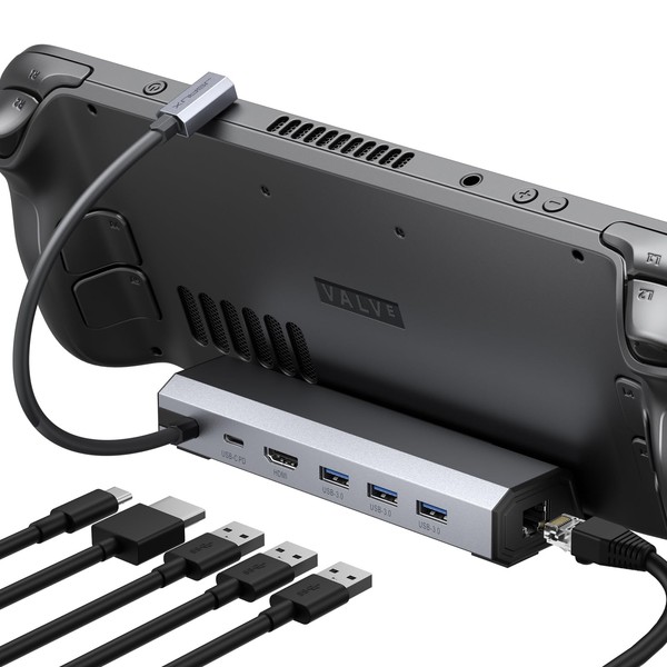 JSAUX Docking Station for Steam Deck/ROG Ally/Legion Go/MSI Claw, 6-in-1