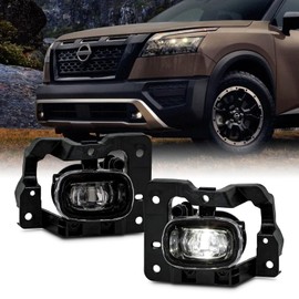 AKKON - Fit 2023-2024 Nissan Pathfinder 23-24 OE Style Full LED Fog Lights Front Bumper Driving w/Switch Driect Replacement