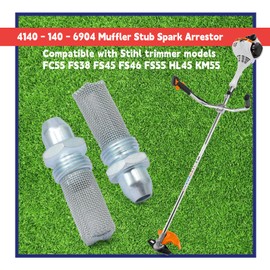 Dusledel 2Pcs 4140-140-6904 Muffler Stub Spark Arrestor Compatible with Stihl Trimmer FC55 FS38 45 46 55 HL45 KM55