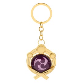 Genshin Impact Figure Vision Keyring - Game Project Luminous Pendant Keychain Cosplay Keyring Accessory, Inazuma-Elektro