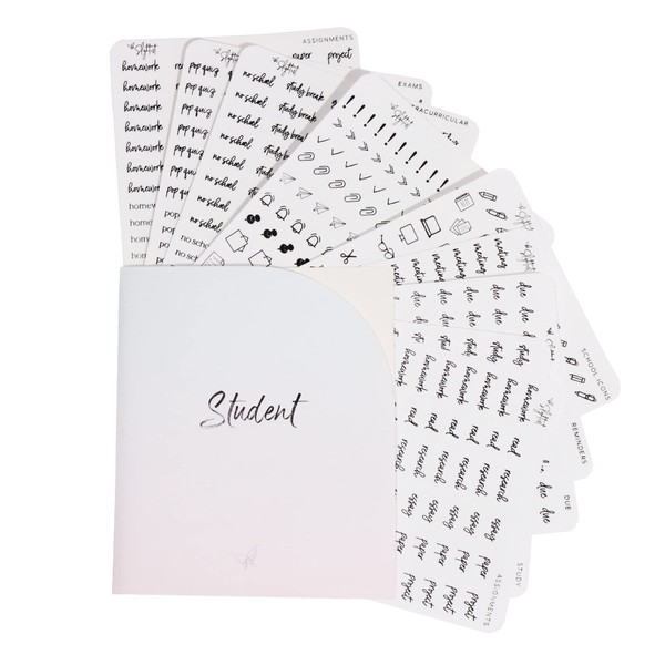 In The Slightest - Student Planner Stickers - Clear Black