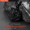 FaithHeart Punk Viking Bear Head Pendant with 22 Inch Chain