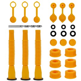 Gas Can Spout Replacement Kit,3 Kit Gas Can Nozzle Replacement Fits 5 Gallon Gasoline Cans,with Flexible Nozzles,Screw Collar Caps(25 PCS)