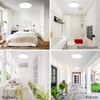 hepside 12Inch Flush Mount Light Fixture White, 28Watt, Dimmable &