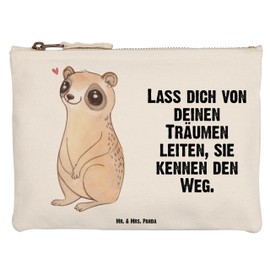 Mr. & Mrs. Panda Plumplori Happy Makeup Bag, White, Hand drawn