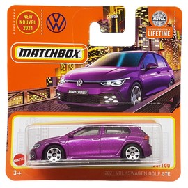Matchbox - 2021 Volkswagen Golf GTE - MBX Metro 25/100 - HVN25 - Short Card - Metalflake Purple - VW - Superfast Lesney - 2024-1:64