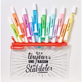 Highlighter - STABILO swing cool 14pc with Pencil Case