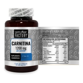 Carnitina 600 Mg, 60 Cápsulas, Calidad Premium Sabor Natural