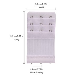 iminoo 6 Pcs Women's Bra extenders 2 Hooks/3 Hooks Bra Extension (2 Hooks+3 Hooks)