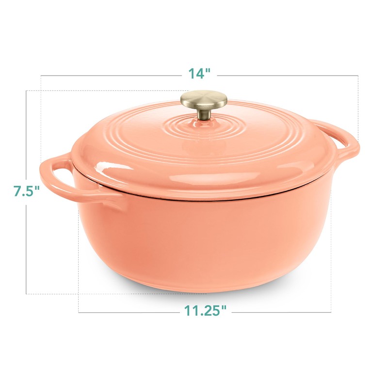 Best Choice Products 6 Quart Enamel Cast-Iron Round Dutch Oven,