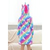 Doctor Unicorn Girls Fleece Hooded Robe Toddler Warm Fuzzy Bathrobe