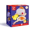 Hape White Wooden Pop-Up Toaster Set Pretend Play Breakfast Accessories