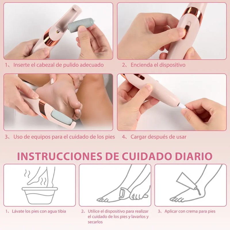 Aparato De Pedicura Eléctrico Con Papel De Lija Para Pies