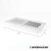Shoemaker Manufacturing, Soft White, 10x4, Premium Sidewall or Ceiling Register,