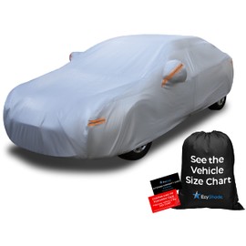 EzyShade 10-Layer Car Cover Waterproof All Weather. See Vehicle Size-Chart for Accurate Fit. Outdoor Full Exterior Covers for Automobiles Sedan Hatch SUV Rain Sun Protection. Size A7 (See SizeChart)