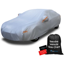 EzyShade 10-Layer Car Cover Waterproof All Weather. See Vehicle Size-Chart for Accurate Fit. Outdoor Full Exterior Covers for Automobiles Sedan Hatch SUV Rain Sun Protection. Size A7 (See SizeChart)