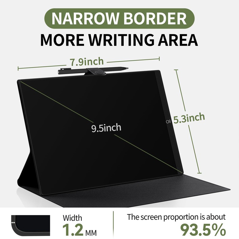 LCD Writing Tablet for Adults: 9.5 inch with Leather Case
