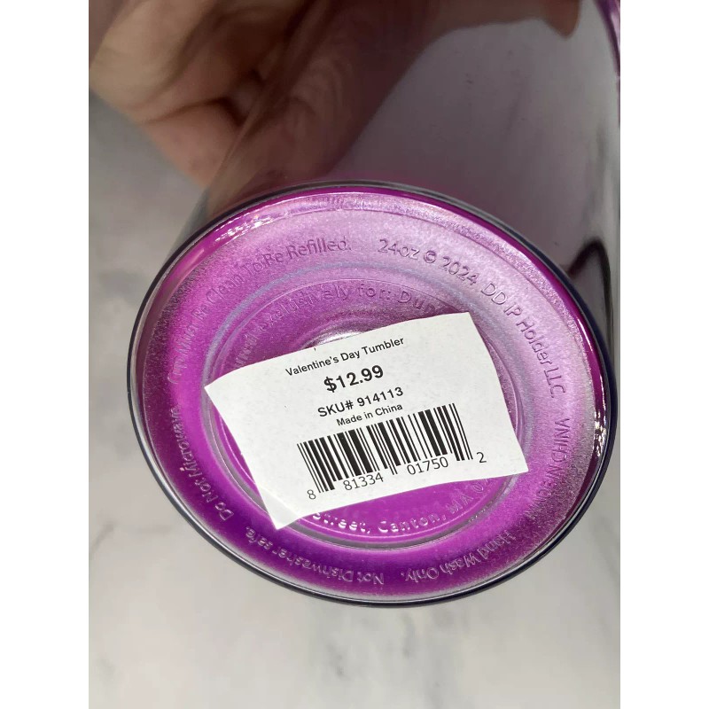 Dunkin' Donuts 2024 Dunkin Donuts Valentine’s Day Heart Iridescent Tumbler