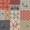 K Collection Winter Patchwork Duvet Cover - Christmas Patchwork Design