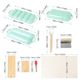 HAWOK Enameled Cast Iron French Baguette Baker Green…