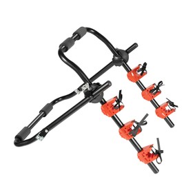 Trunk Bike Rack Foldable and Compact Bike Holder 3 Bicycle Rack Adaptor Bike Trunk Mounted Carrier Fits Most Hatchbacks, Sedans, SUVs, and Vans