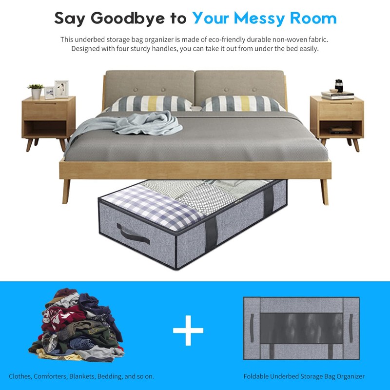 homyfort Storage Bag for Duvets and Pillows, Clothing Storage, Bedding,