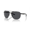 A|X ARMANI EXCHANGE Men's AX2047S Aviator Sunglasses, Matte Black/Dark Grey,