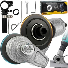 Upgraded Electric Drill Plate Cutter, Metal Nibbler Drill Attachment with Adapter, Sheet Metal Cutter, DIY Metal Drill Attachment for Cutting Iron, Steel,Copper, Aluminum, White Sheet (Black)