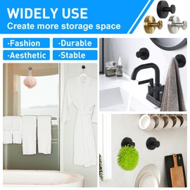 nabobt 2 Pack Suction Cup Hooks for Shower, Exquisite Metal Shell & No Drill Towel Hooks for Bathroom Wall, Kitchen, Glass, Mirror, Tile to Hang Towels, Robes, Loofah - Matte Black