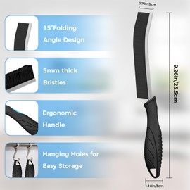 CNMTCCO Reinigungsbürste - 3 StückHartborsten Ecken Reinigungsbürste, Spaltreinigungsbürste, Fugenbürste, Multifunktionale Reinigungsbürste,Fliesen Bodenreinigungsbürste Küche Badezimmer Reinigung