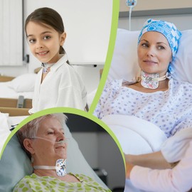 Willinglong 20 Pcs 4 x 4 Inches Reusable Tracheostomy Dressing Absorbent Soft Tracheo Pads Tracheostomy Supplies for Wound Care (Flower Pattern)