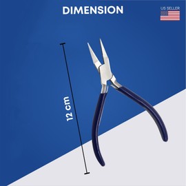 Stellmacher Instruments Inc Flat Nose Plier Serrated with Spring 13cm | Jewelry Making Hand tool Pliers